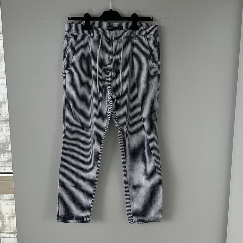 Striped Black and White Pants